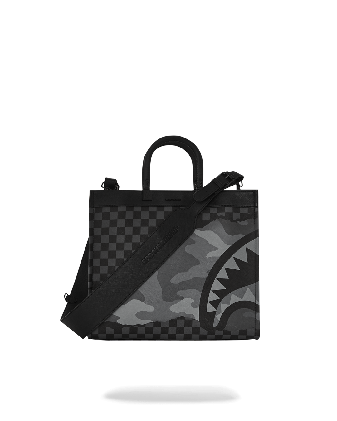 Tote crossbody style with adjustable strap in urban setting