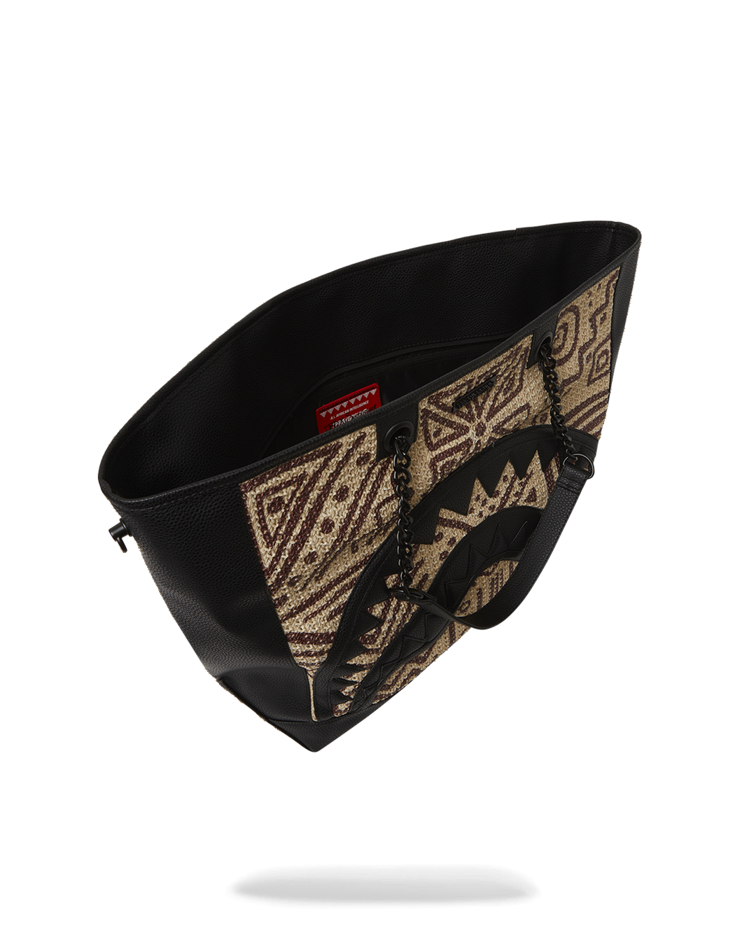 Spacious interior of the luxury beach tote with organized compartments