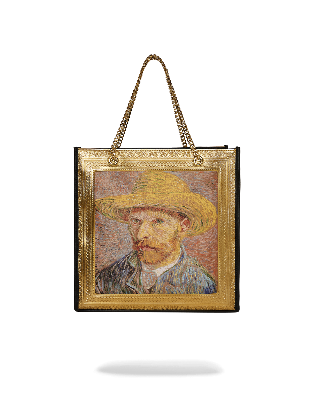 Stylish Van Gogh tote bag displayed outdoors, perfect for art lovers.