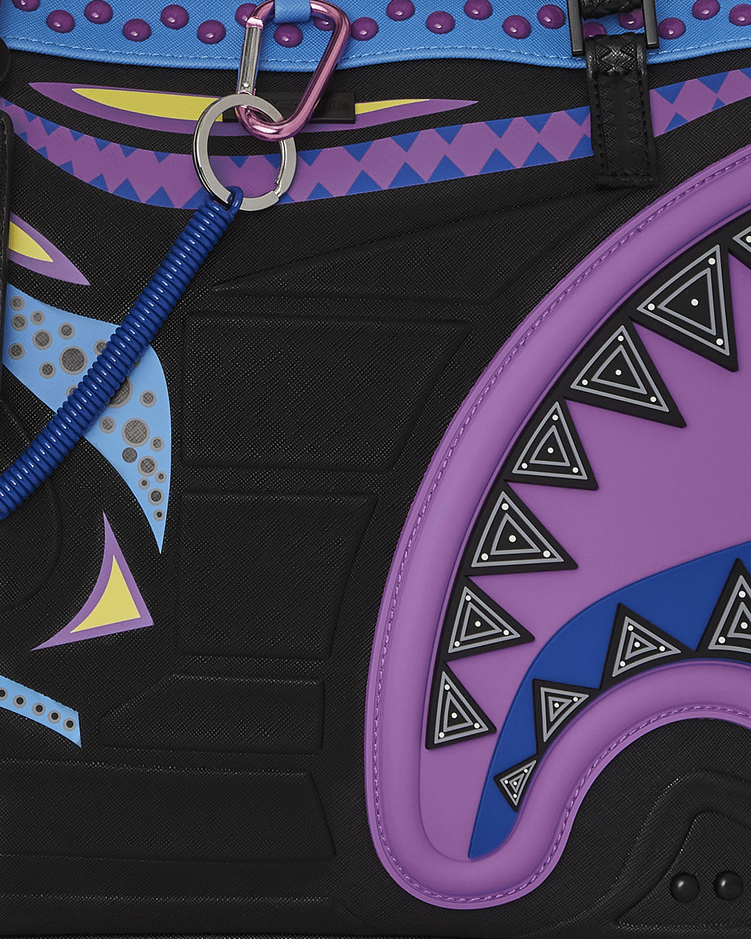 Front-angle of the Sandflower Brooklyn collaboration tote with bold printed design