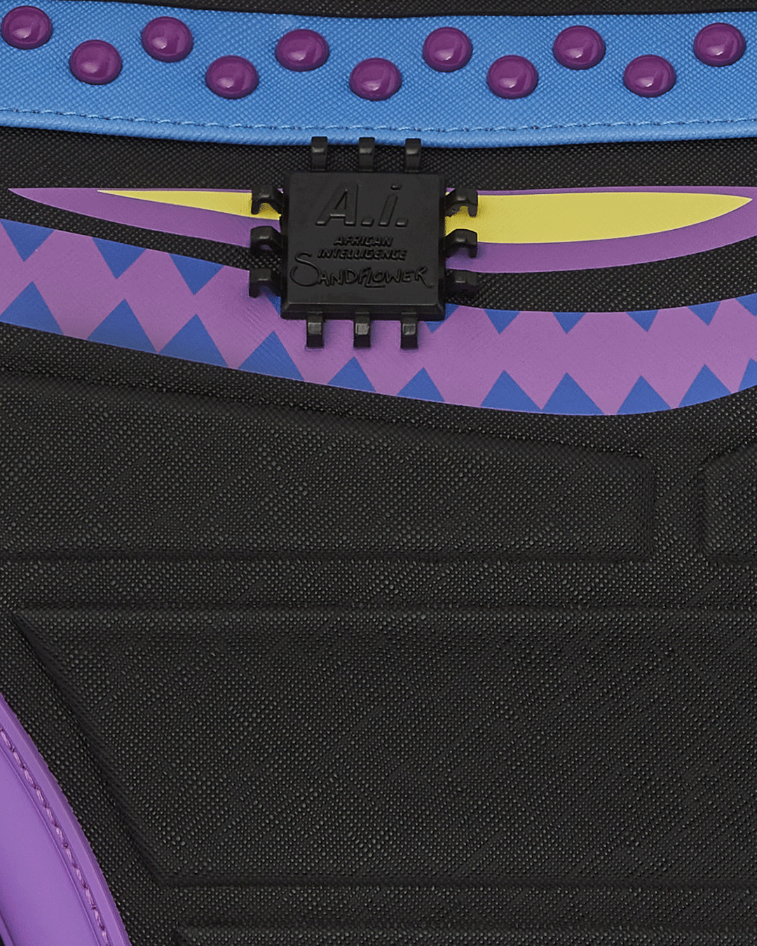 Interior shot of the tote with large organizer pocket and spacious design
