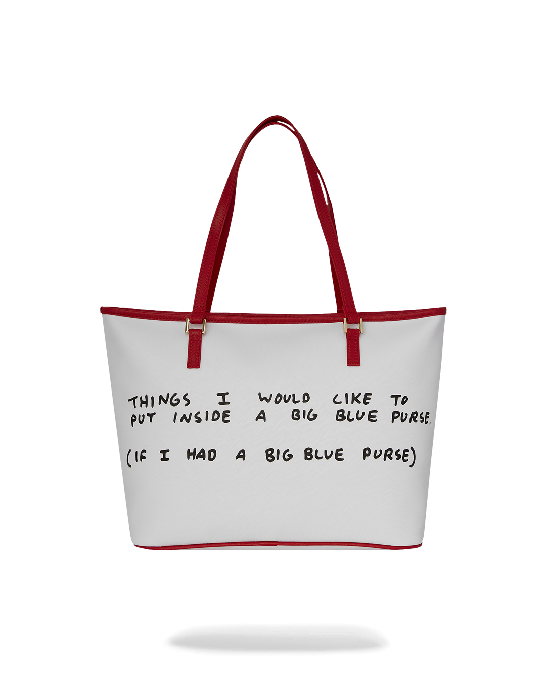 Sprayground Keith Haring Art Tote Bag open, showing interior organizer pocket