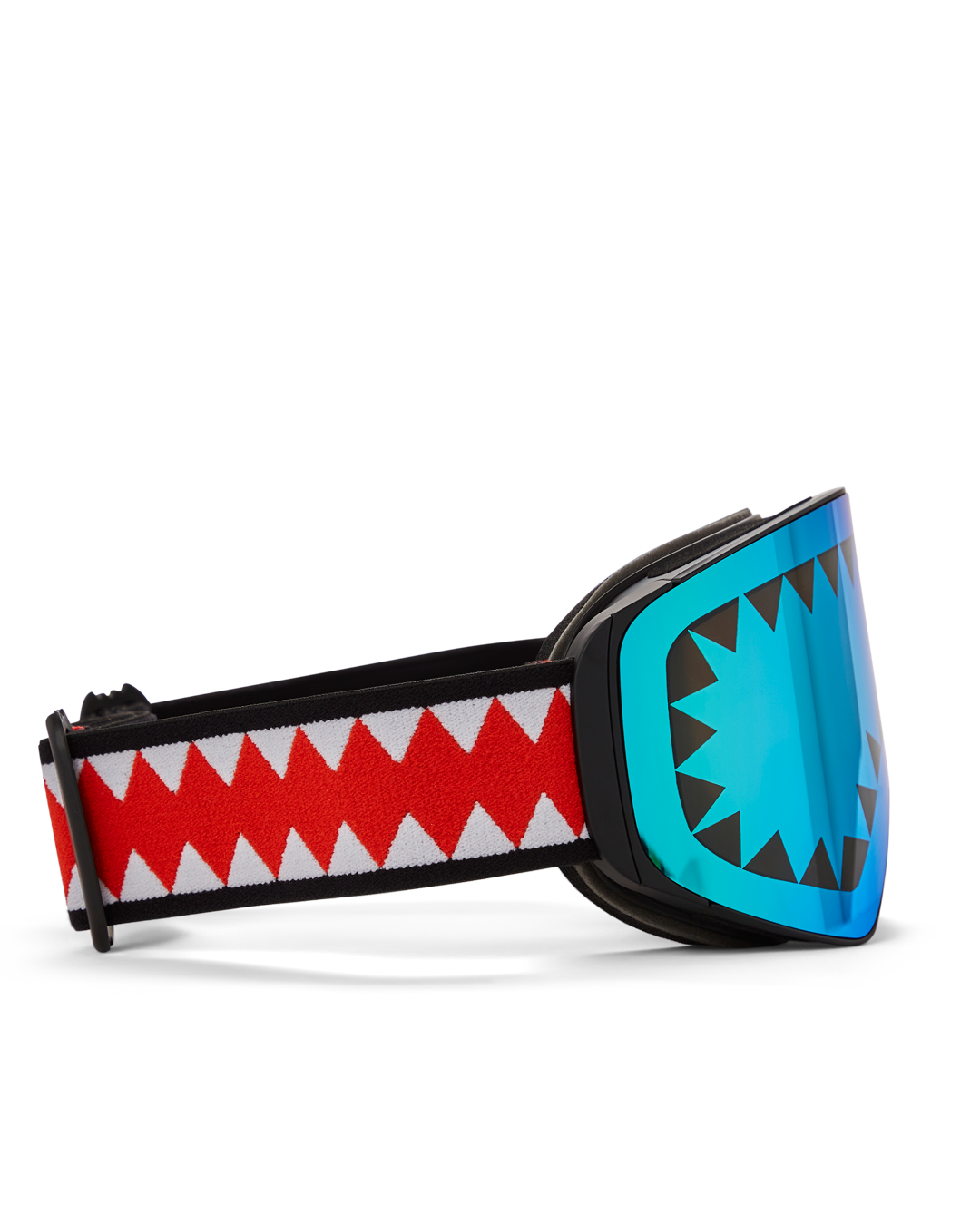 Arctic-Pro ski goggles with gold lens, modeled on mountain slope