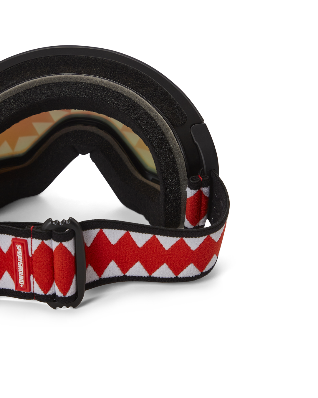 Goggles stored in hardshell case with accessories laid out