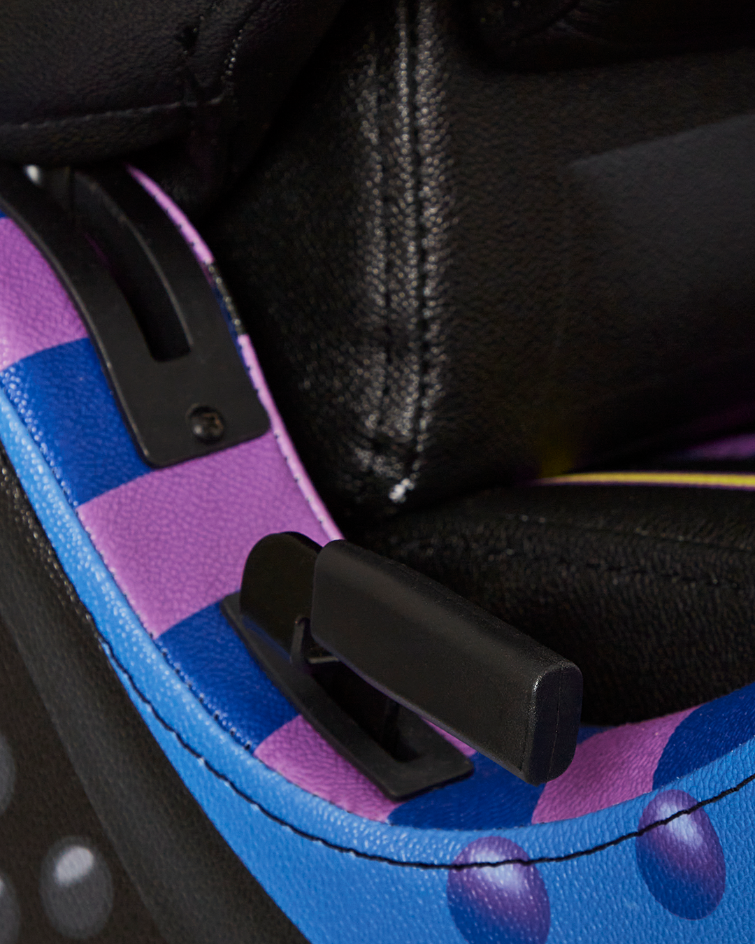 Side view of the ergonomic gaming chair with adjustable armrests and lumbar support