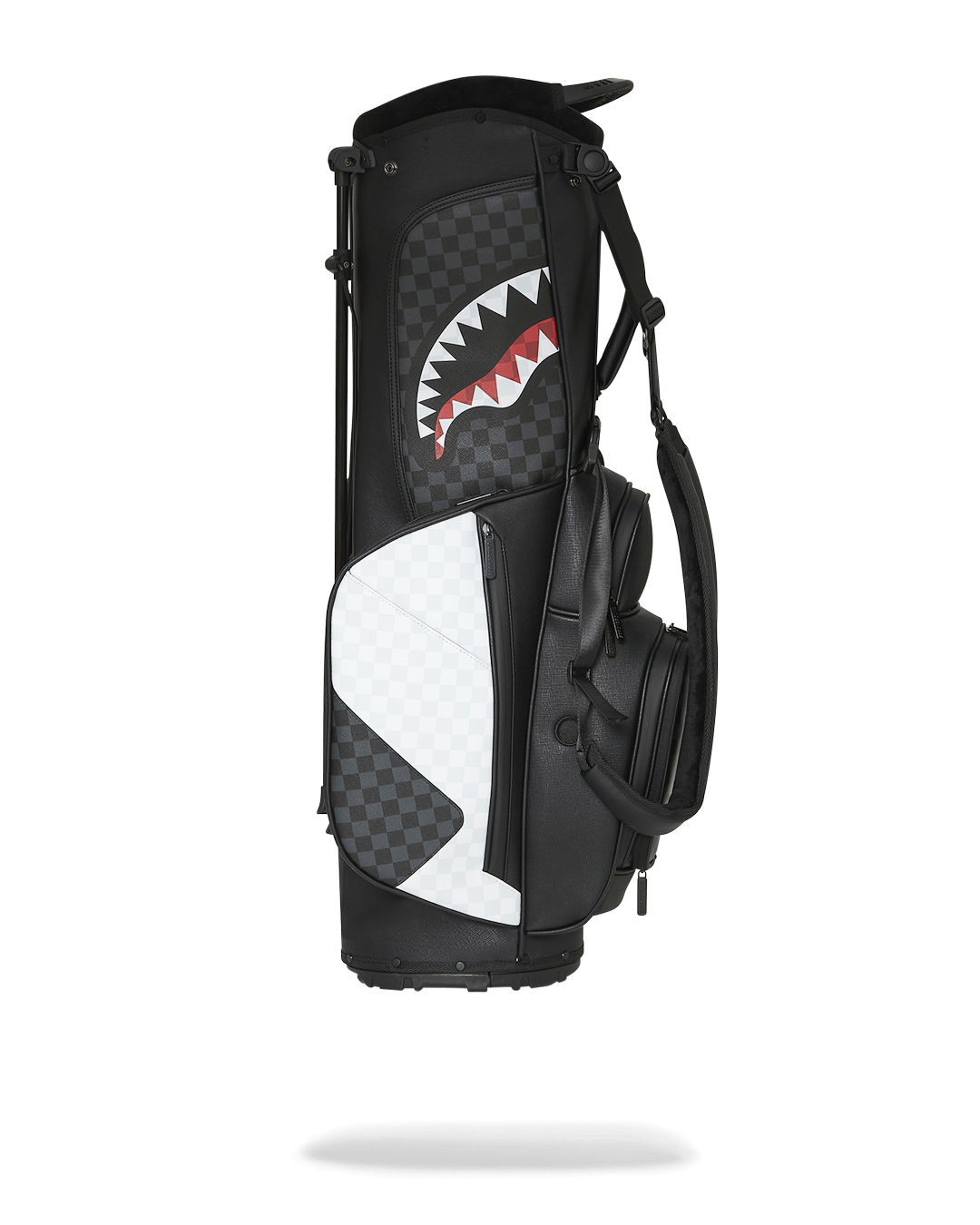 Luxury golf bag with embossed logo and 8-way top organizer