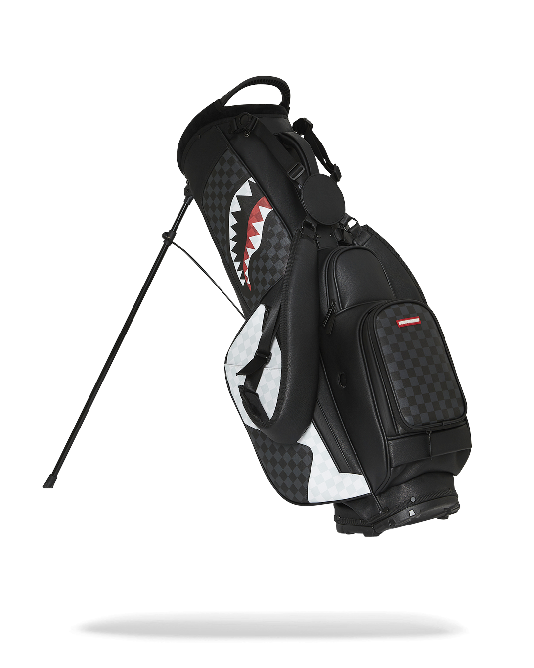 Rolling golf bag with retractable handle and multiple pockets