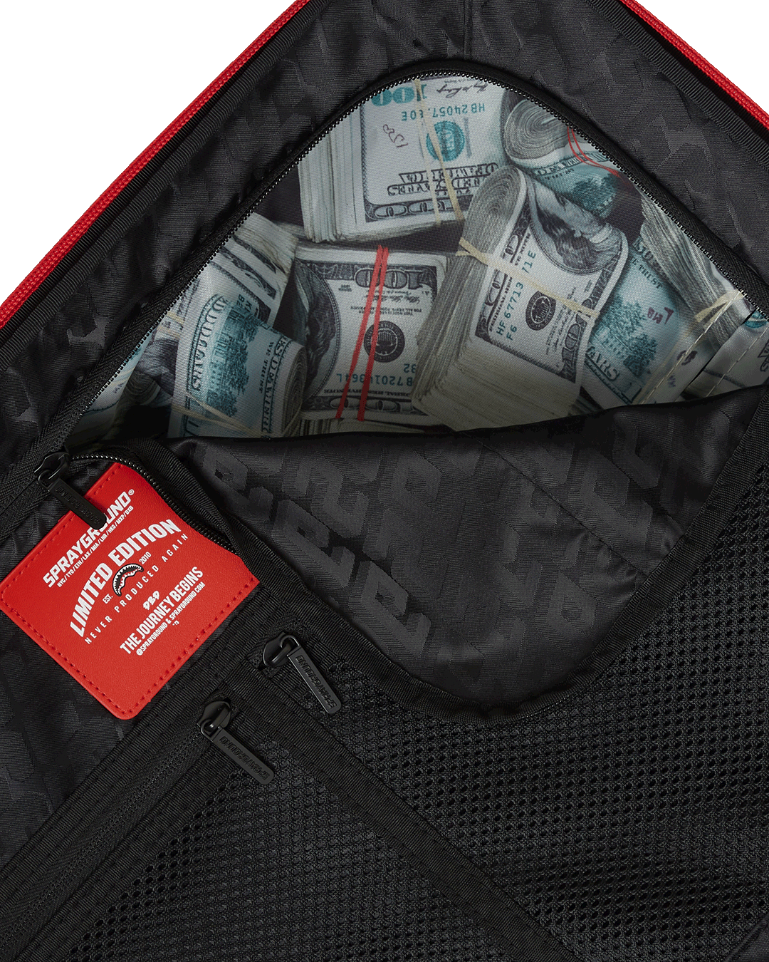 Hero Sharkitecture carry-on luggage with durable polycarbonate shell and shark mouth embossing