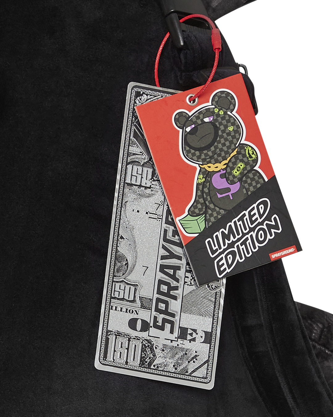Back panel showing adjustable straps on the money bear backpack designed for kids.
