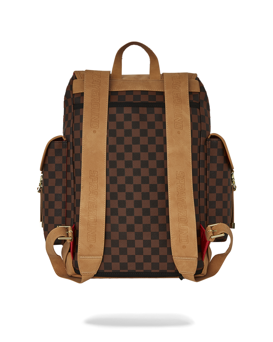 Front view of the Monte Carlo leather backpack purse showcasing its sleek design and adjustable straps.