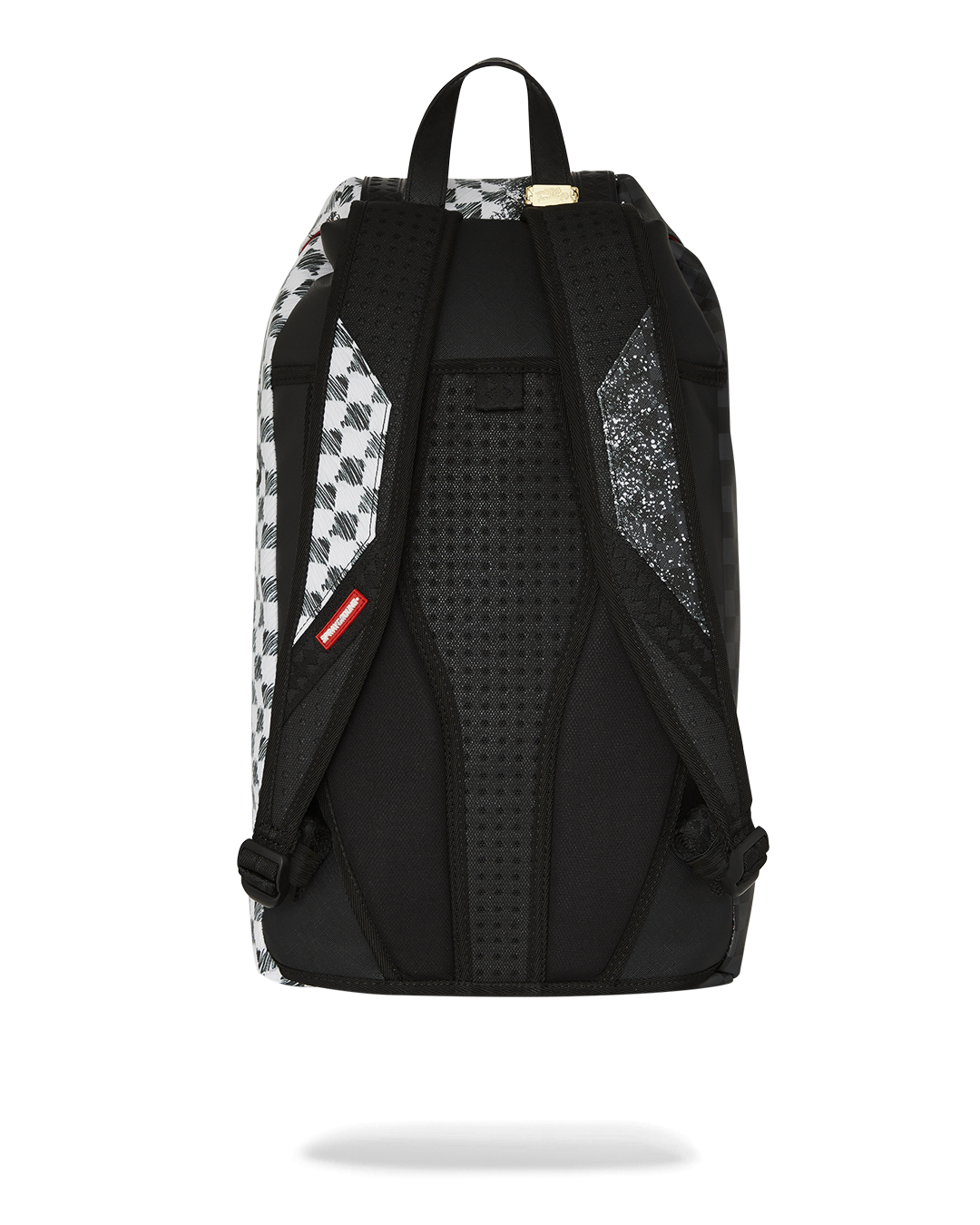 Hills vegan leather backpack worn casually with laptop sleeve visible
