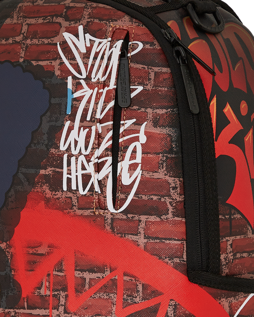 Travel-ready Sprayground backpack with luggage sleeve and adjustable straps