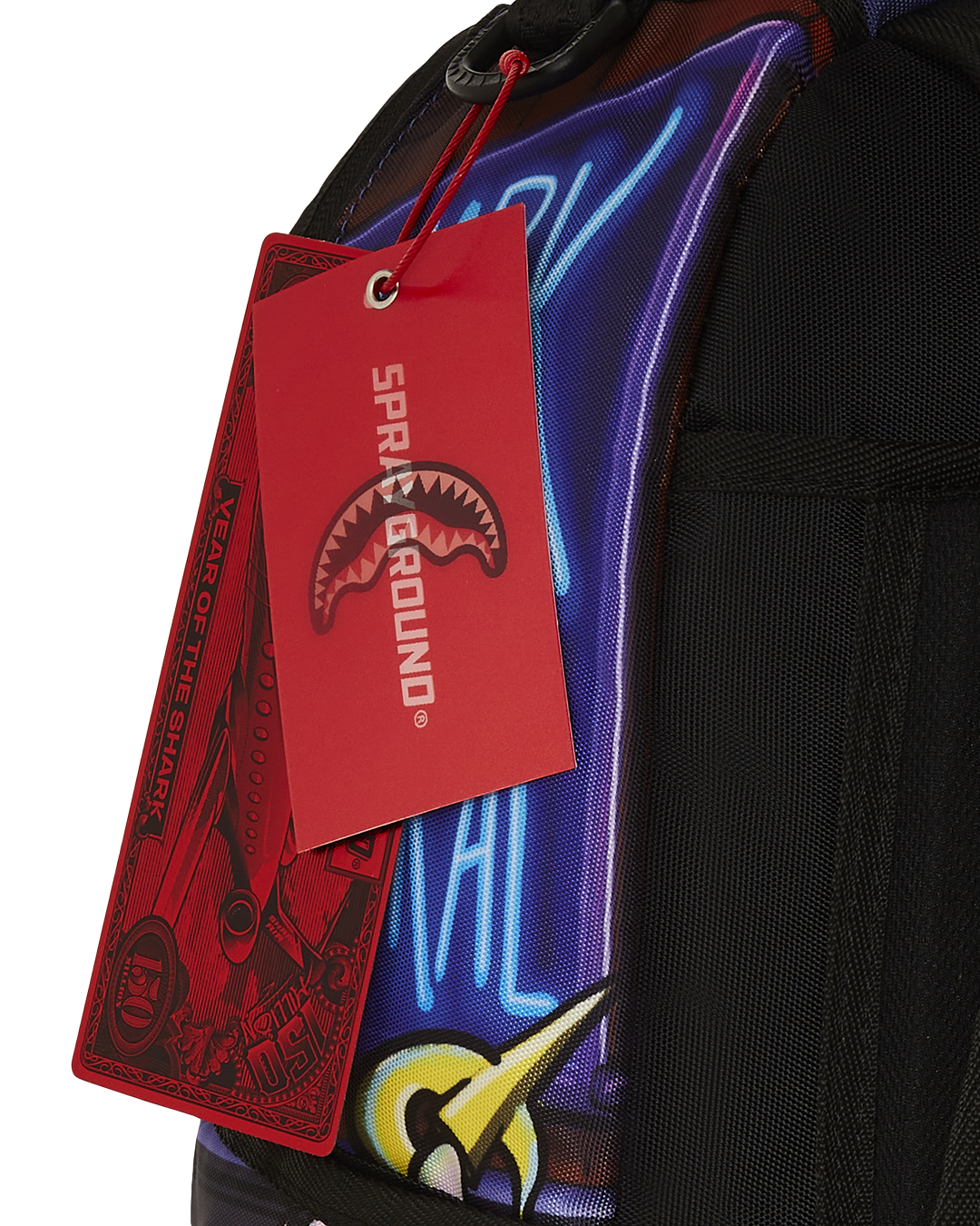 Front view of the eco-friendly ninja backpack showcasing its stylish design.