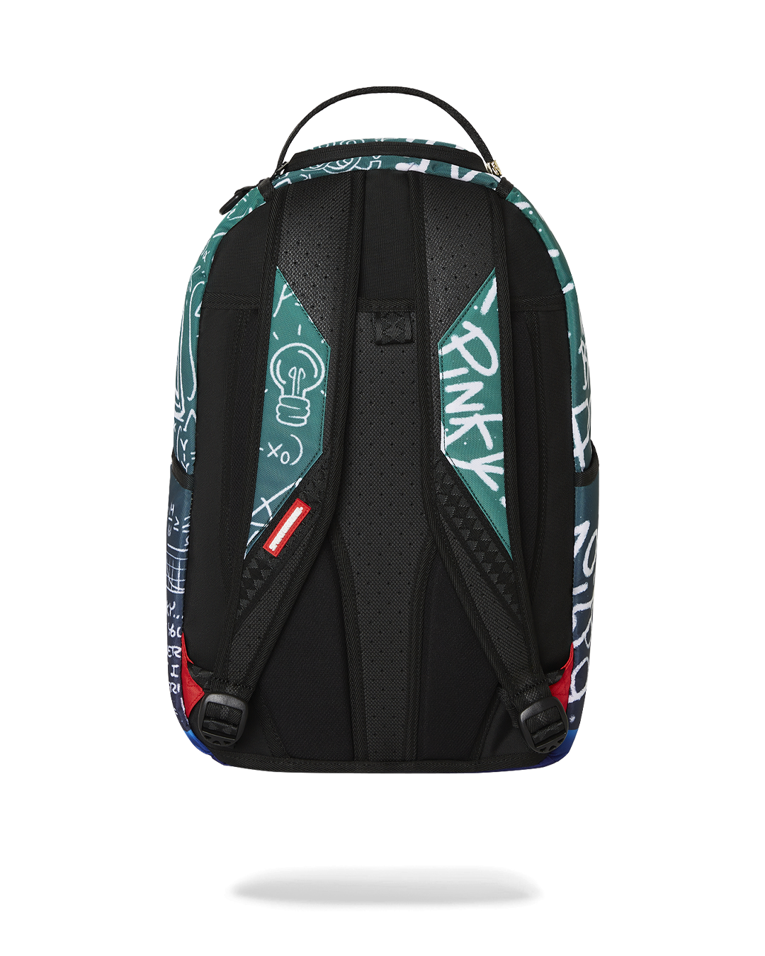 Front view of the pink Sprayground backpack showcasing its stylish design