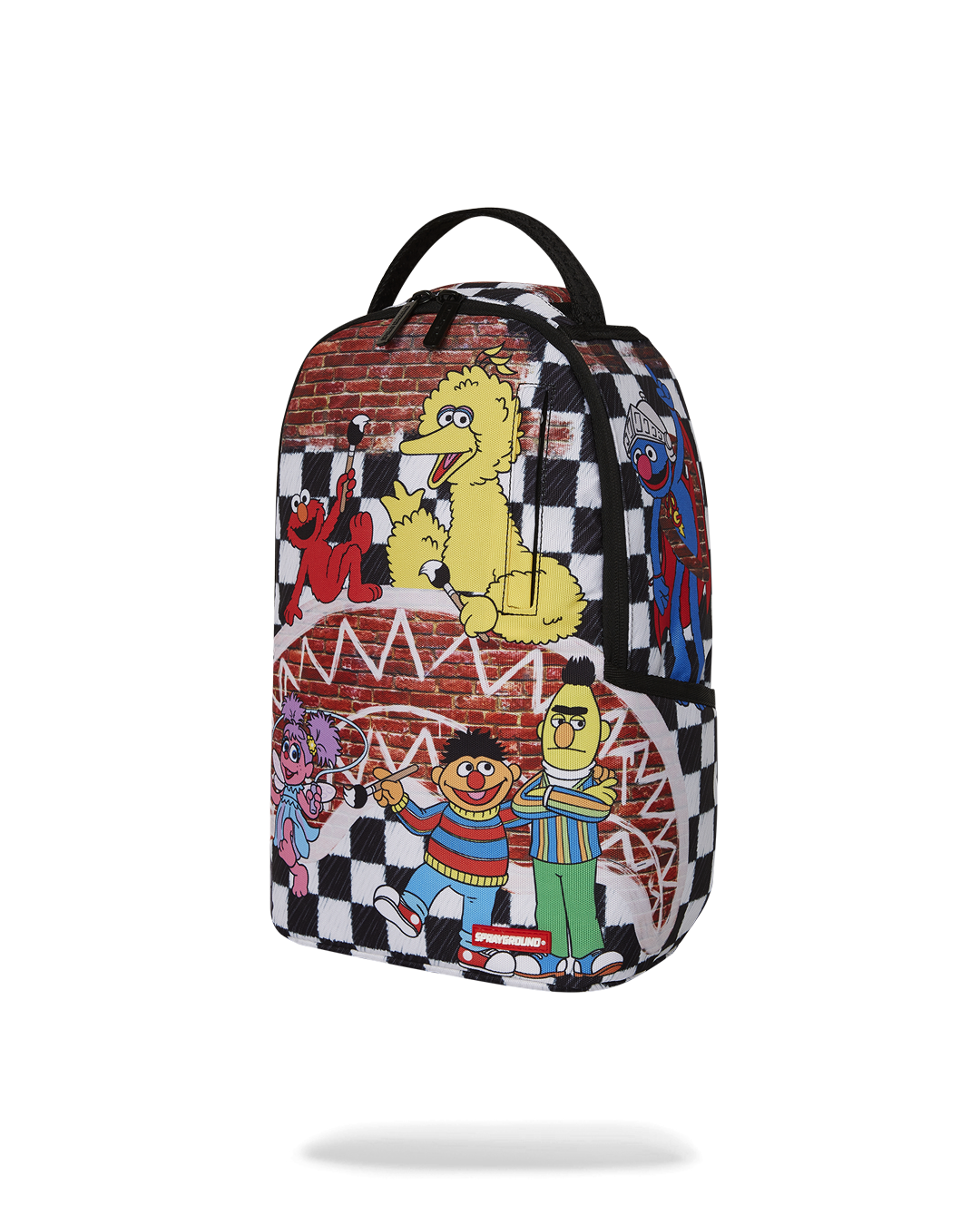 Sesame Street Legends Mini Backpack side view showing adjustable mesh straps
