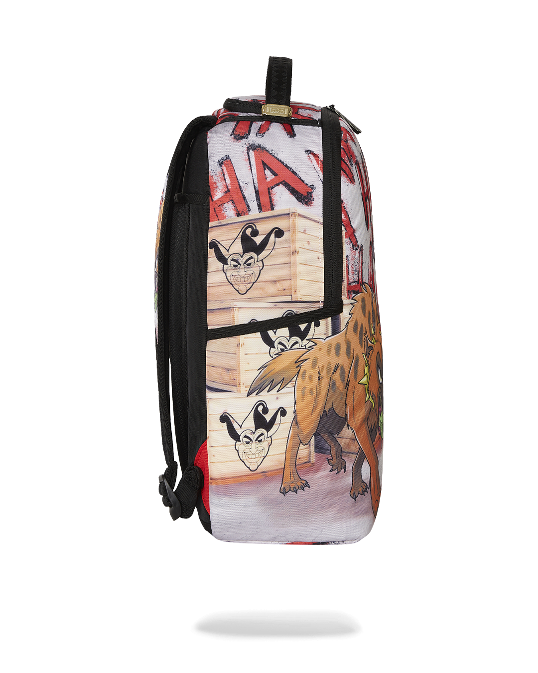 Interior layout of gaming backpack featuring velour laptop compartment