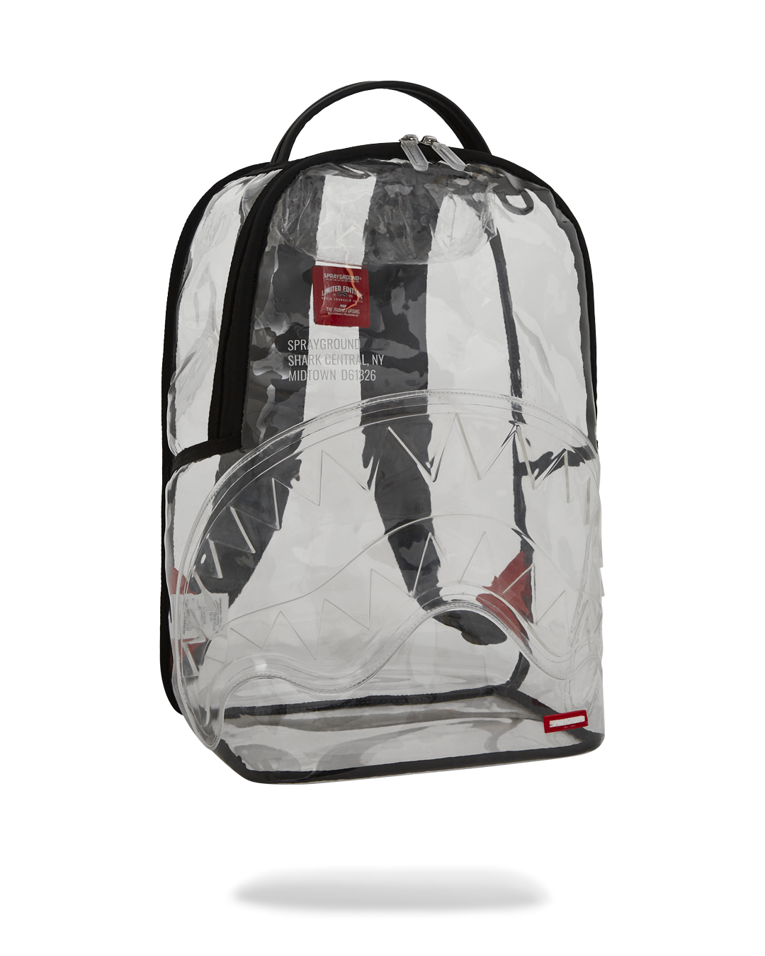Backpack laid flat, highlighting its ergonomic mesh back padding and adjustable straps.