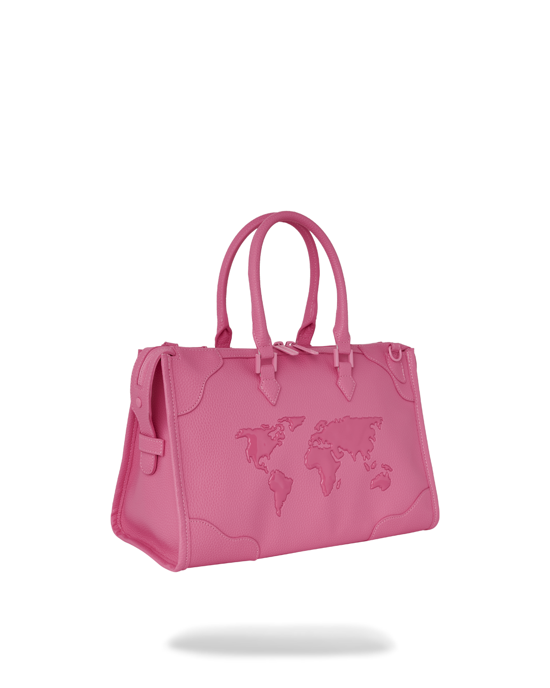 Adjustable crossbody strap on pyramid duffle bag