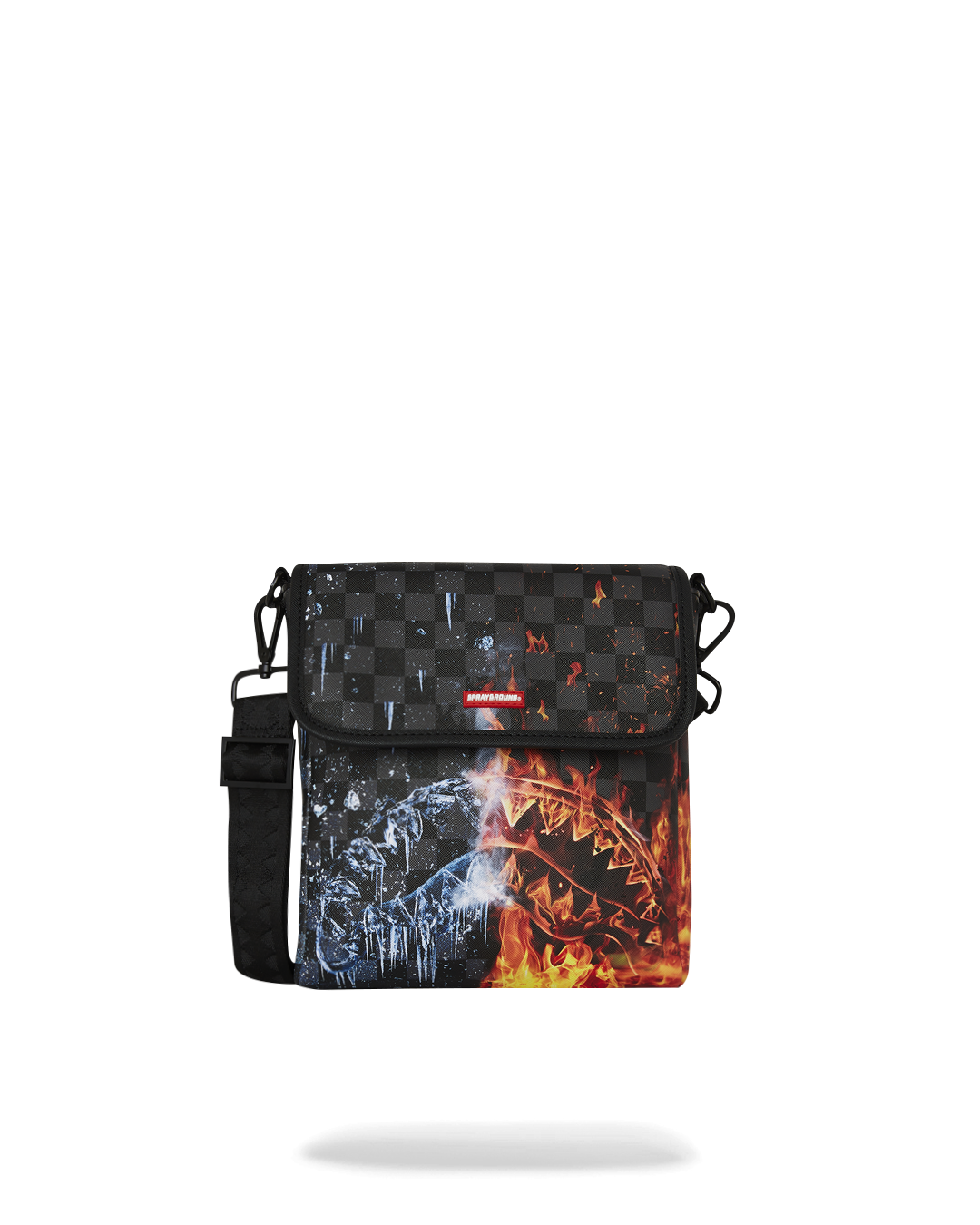Chic faux leather sling bag with adjustable strap for comfort.