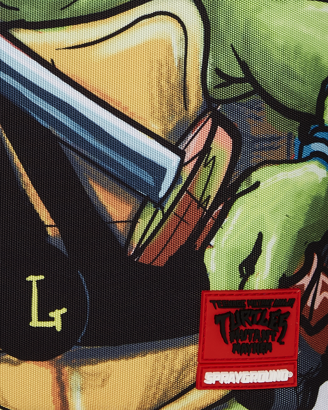 Ninja Turtles Leonardo backpack interior with velour laptop compartment