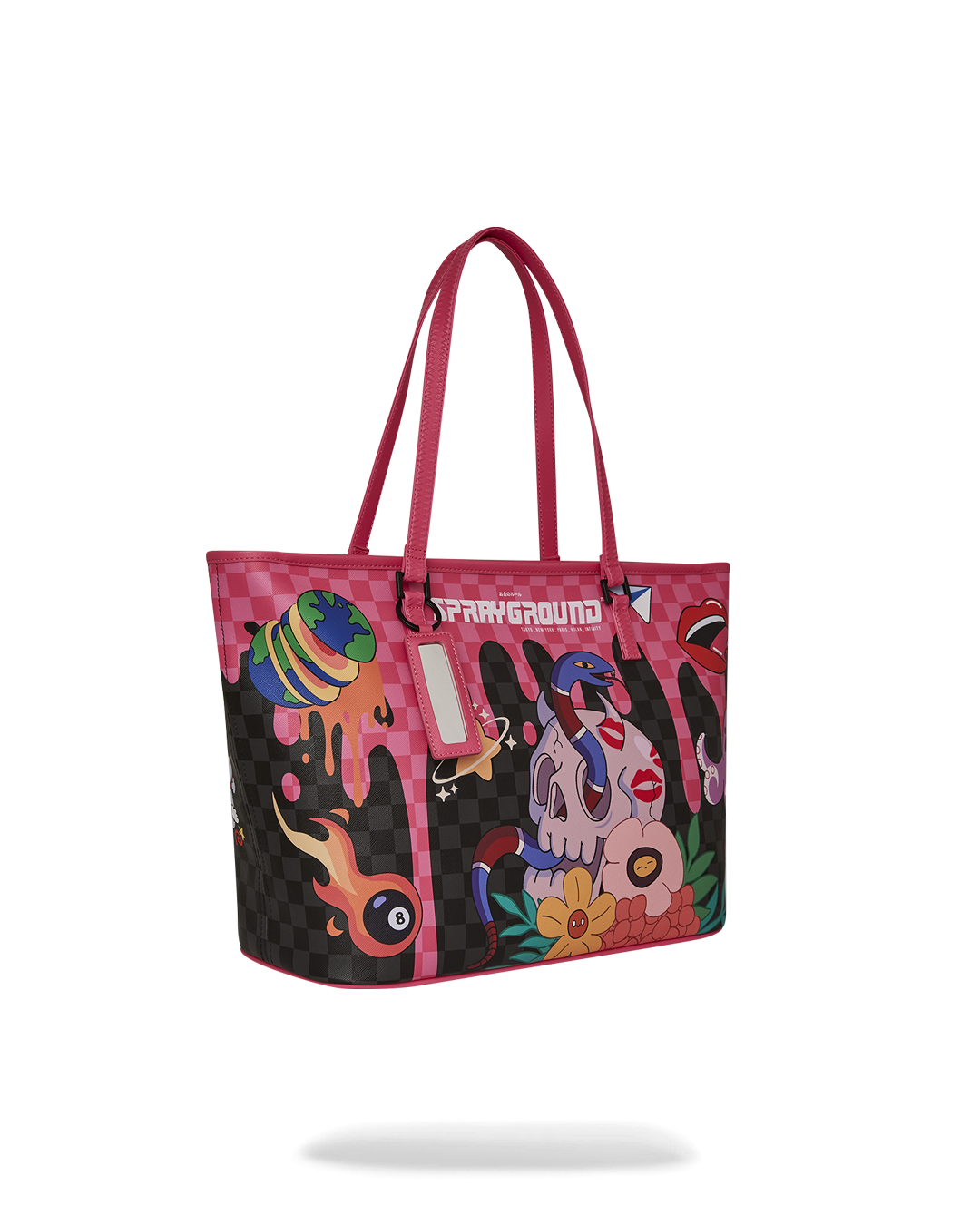 Spacious interior of tote bag with organizer pocket for essentials