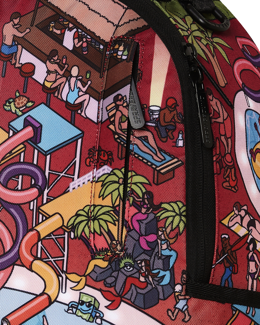 Deluxe backpack with ergonomic design and side pockets for convenience.