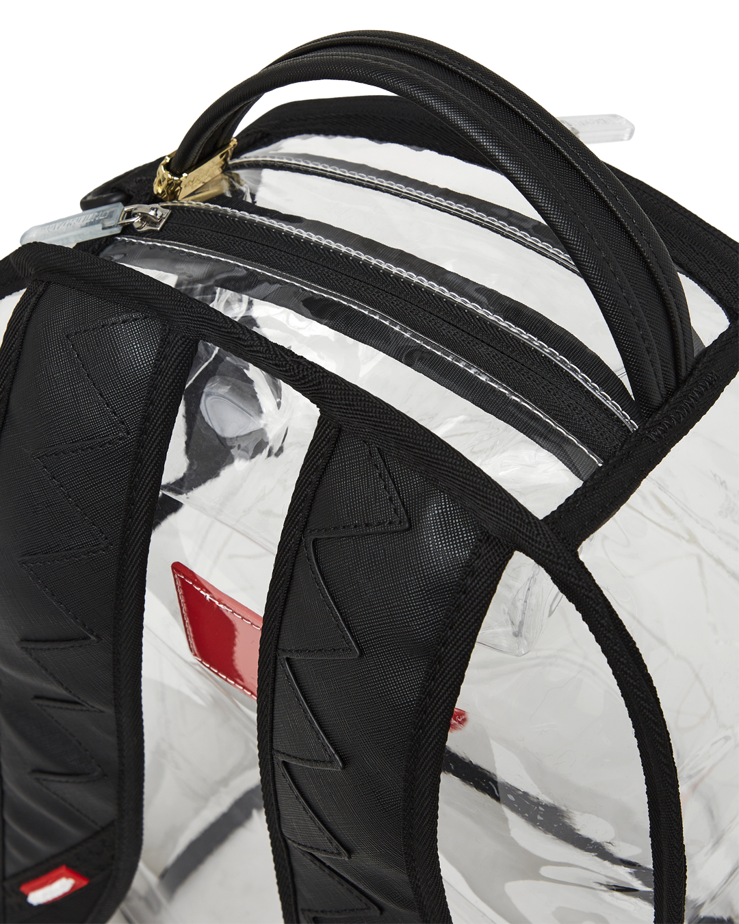 Backpack laid flat, highlighting its ergonomic mesh back padding and adjustable straps.