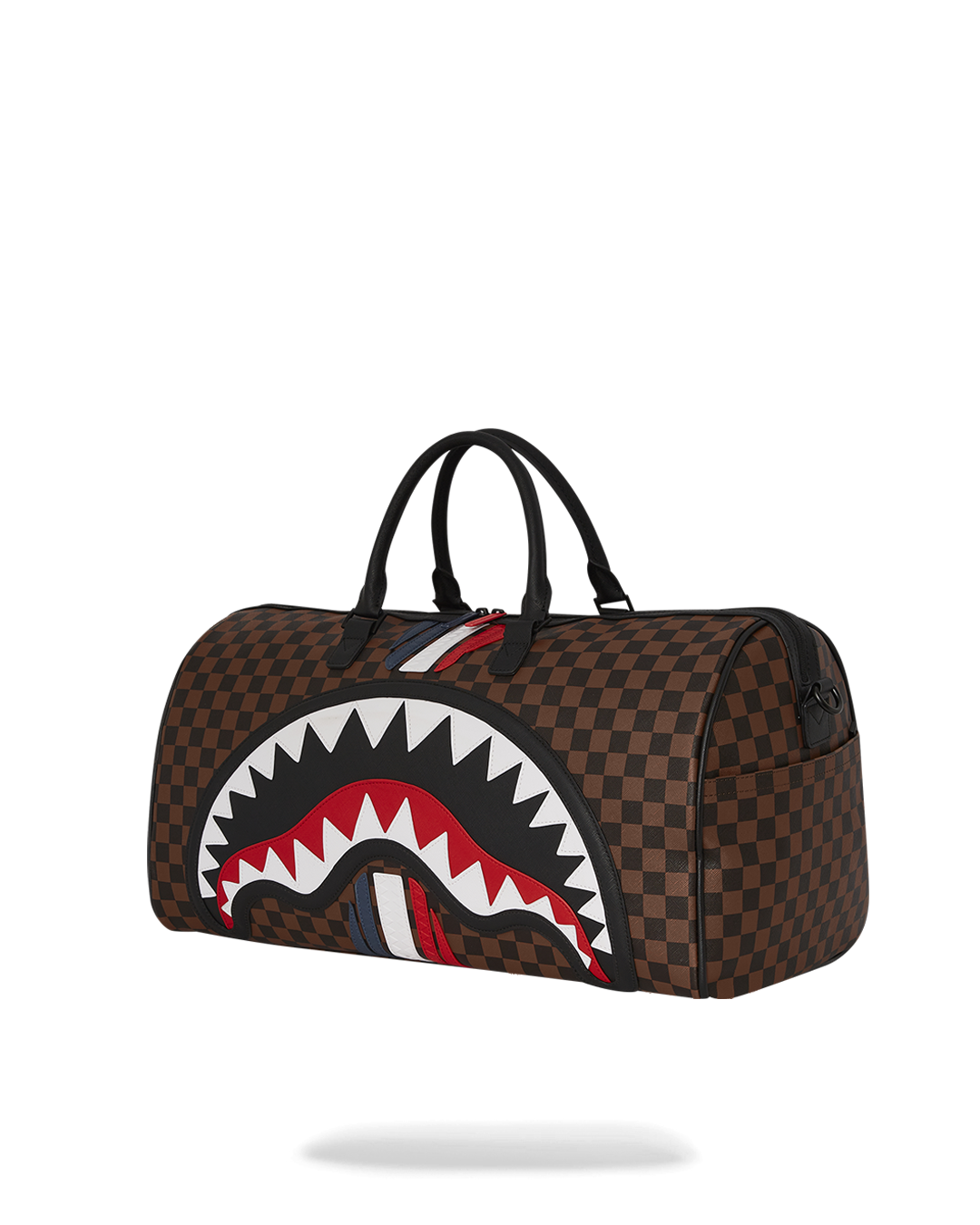 Stylish Sharks in Paris duffle bag showcasing its spacious interior.