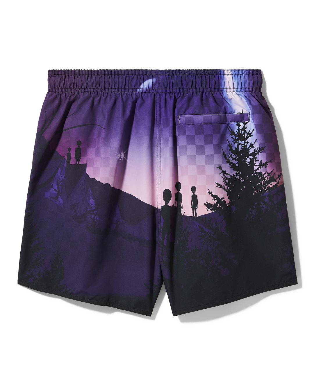 Swim shorts with side pockets and back pocket with flap