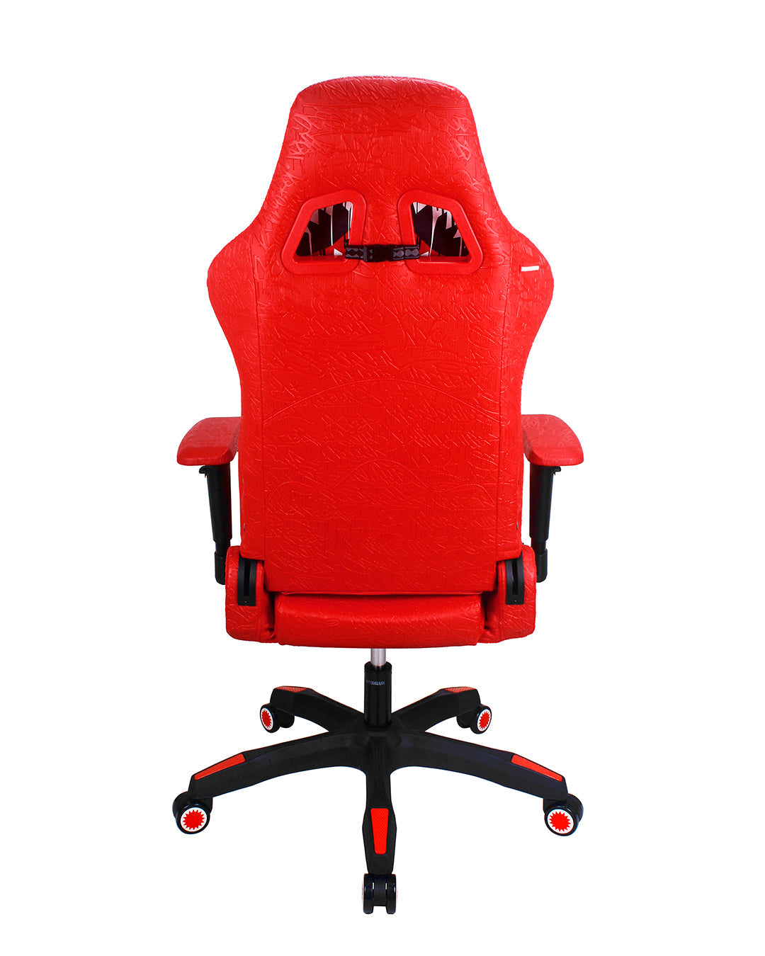 Front view of the KATANA Soundwave gaming chair highlighting ergonomic design and high backrest