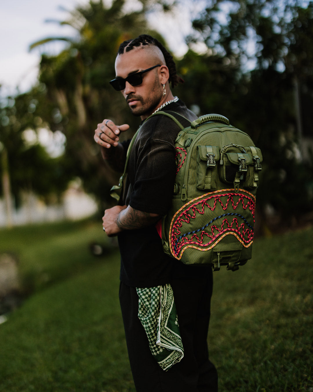 Deluxe backpack with ergonomic mesh back padding and adjustable straps