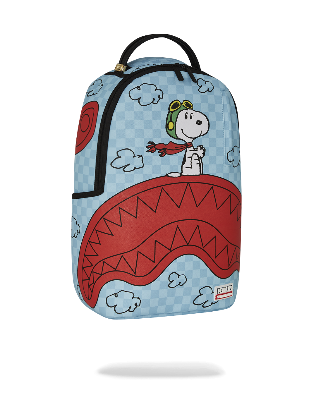 SNOOPY PILOT SHARK DLXSV Backpack with separate velour laptop compartment and mesh organizer pocket