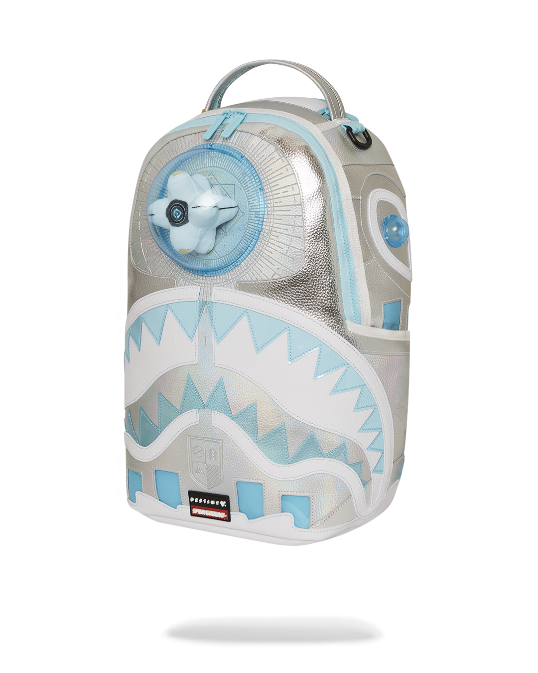 Back view with luggage pass-through sleeve and gold hardware detailing for everyday travel