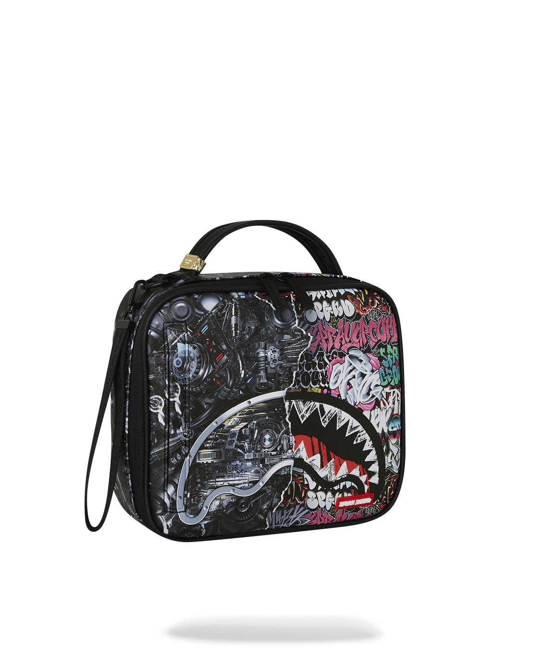 Side profile of lunch bag ladies insulated design on a work desk