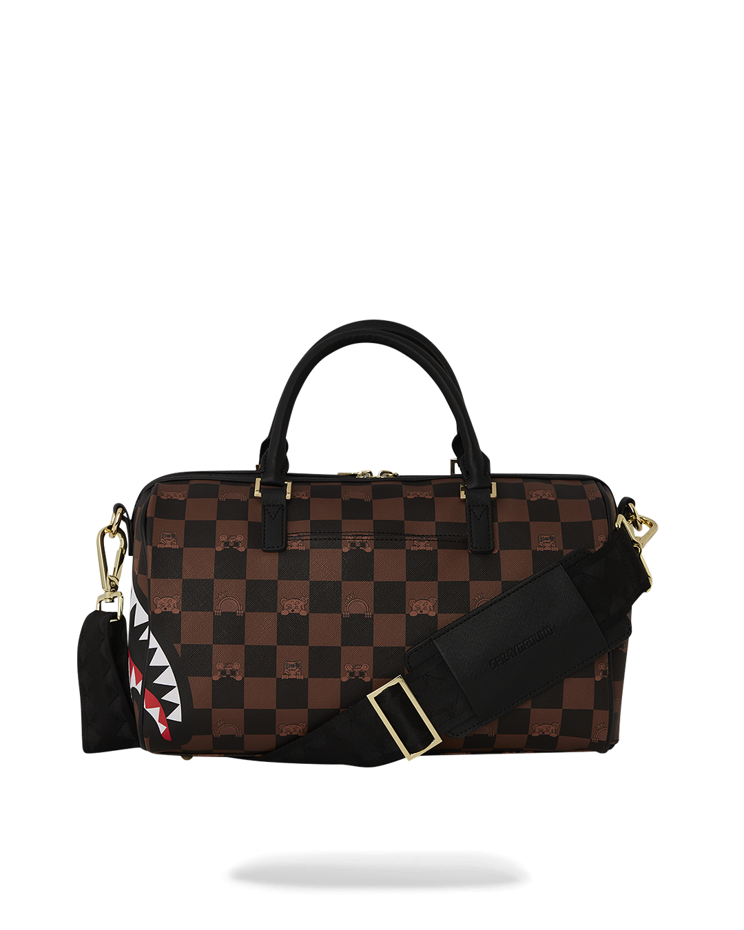Faux Leather Mini Crossbody Duffle Bag with adjustable strap