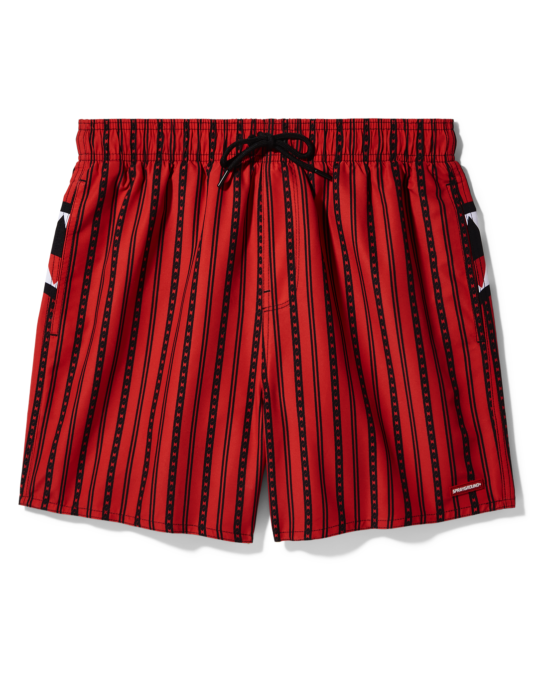 Side view of men's swim shorts showing pocket and leg cut