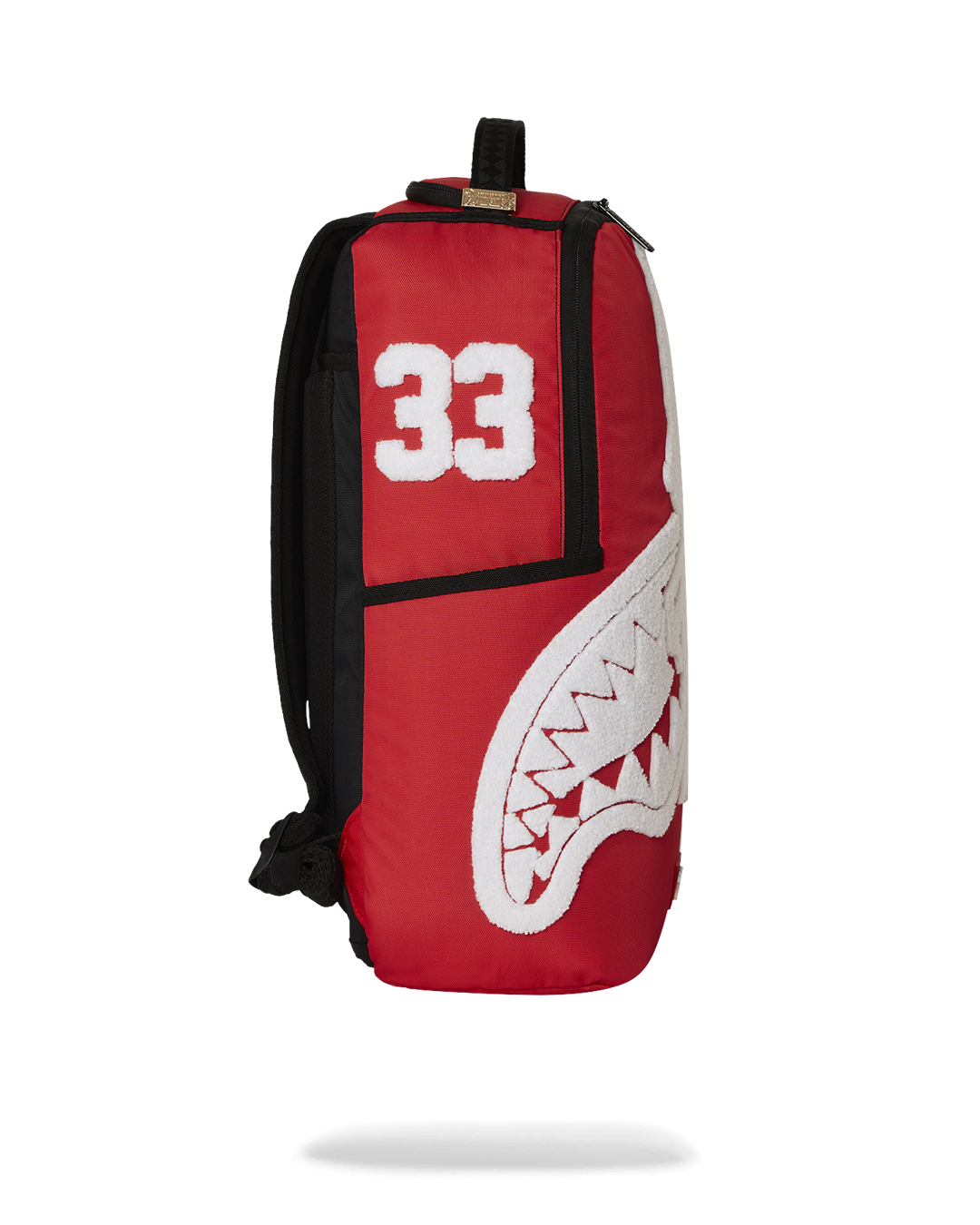 Sprayground Hey Arnold collaborative backpack side view showing ergonomic mesh back padding