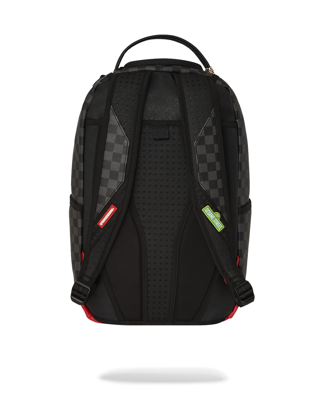 Front view of Cookie Monster Deluxe Backpack showcasing its vibrant design.