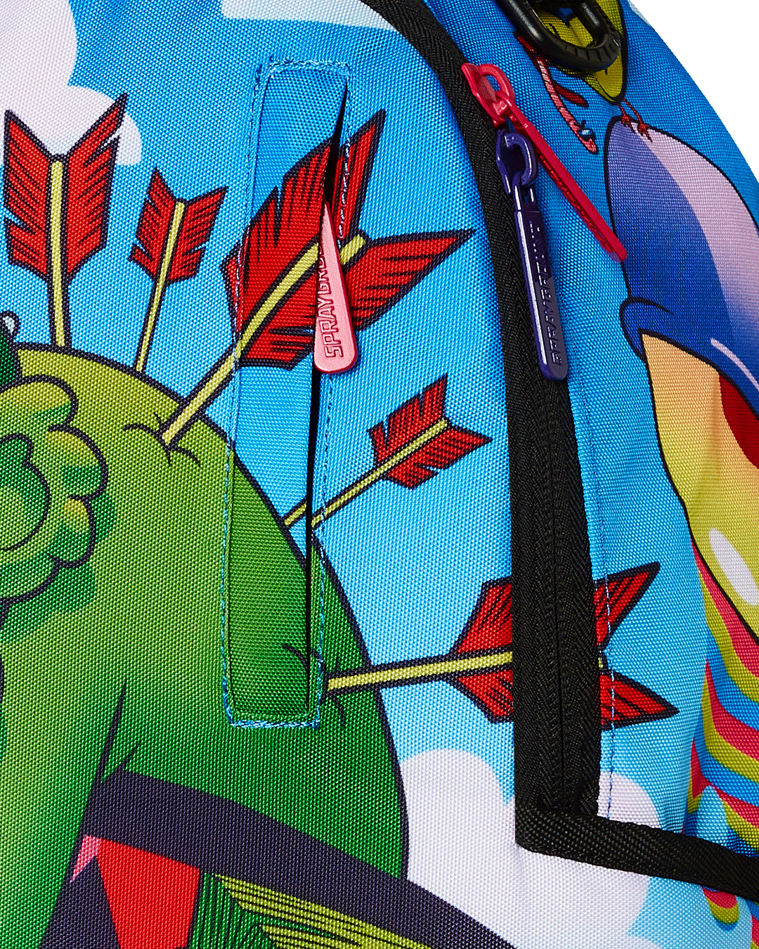 Bloom Bear Backpack displayed with carry-on luggage for easy travel.