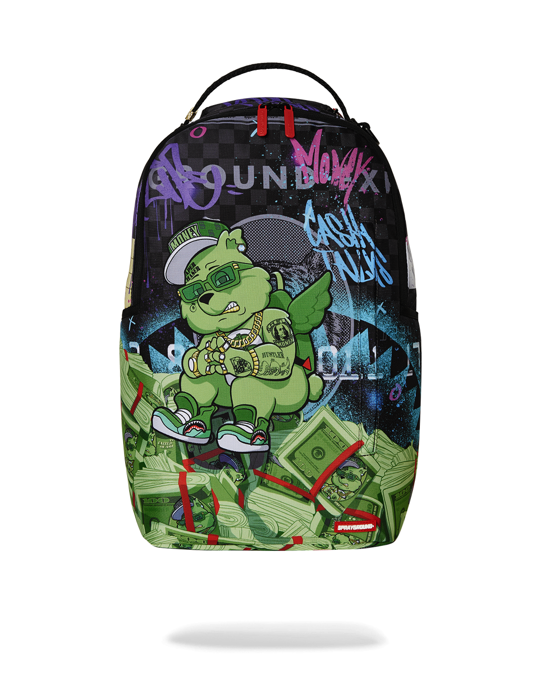 Front view of the ABEARRICAN Success DLXR travel backpack with gold zippers