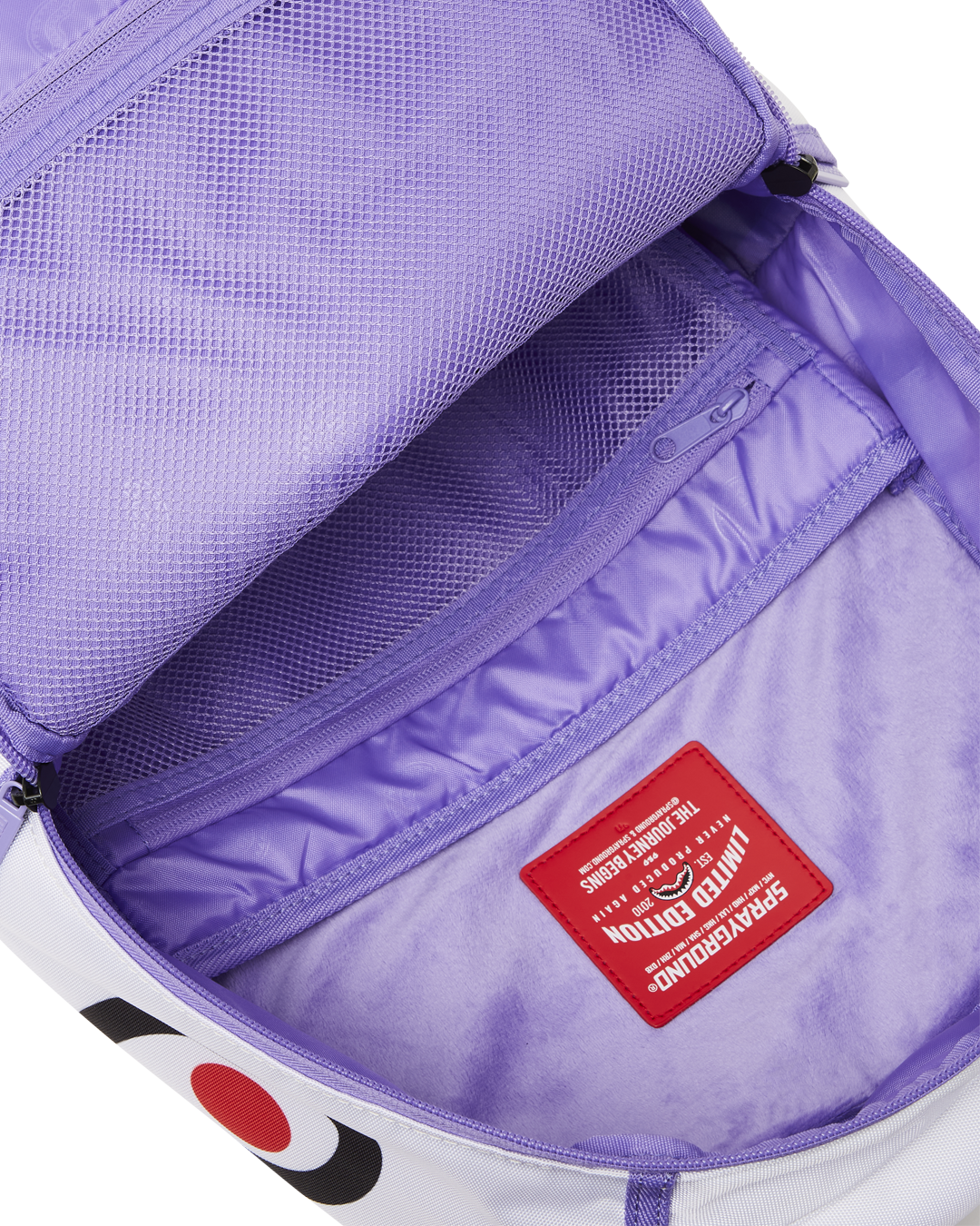 Backpack side view showing ergonomic mesh back padding and adjustable straps