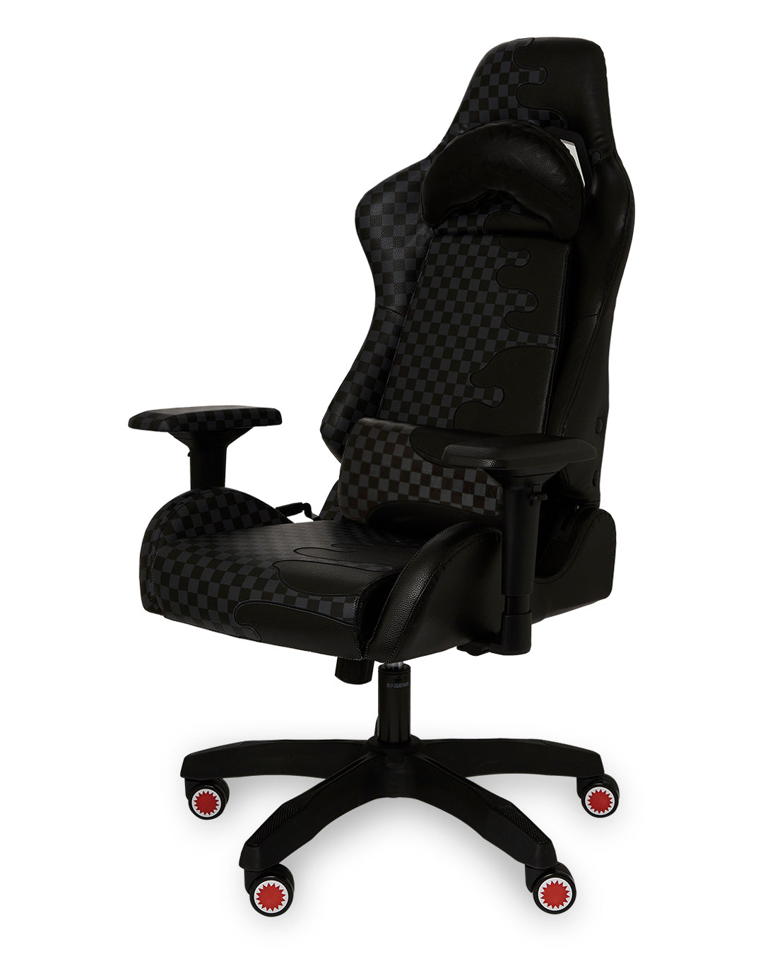 Speed Shark gaming chair tilted at 145-degree recline, showcasing ergonomic design