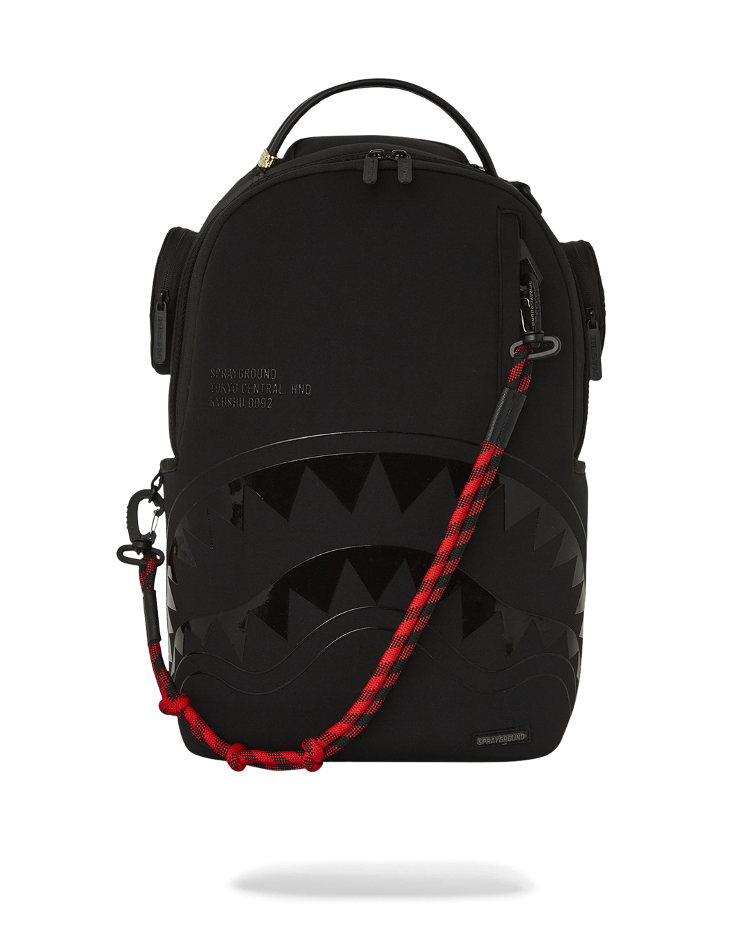 Shark Central Kyushu backpack worn casually with cityscape backdrop