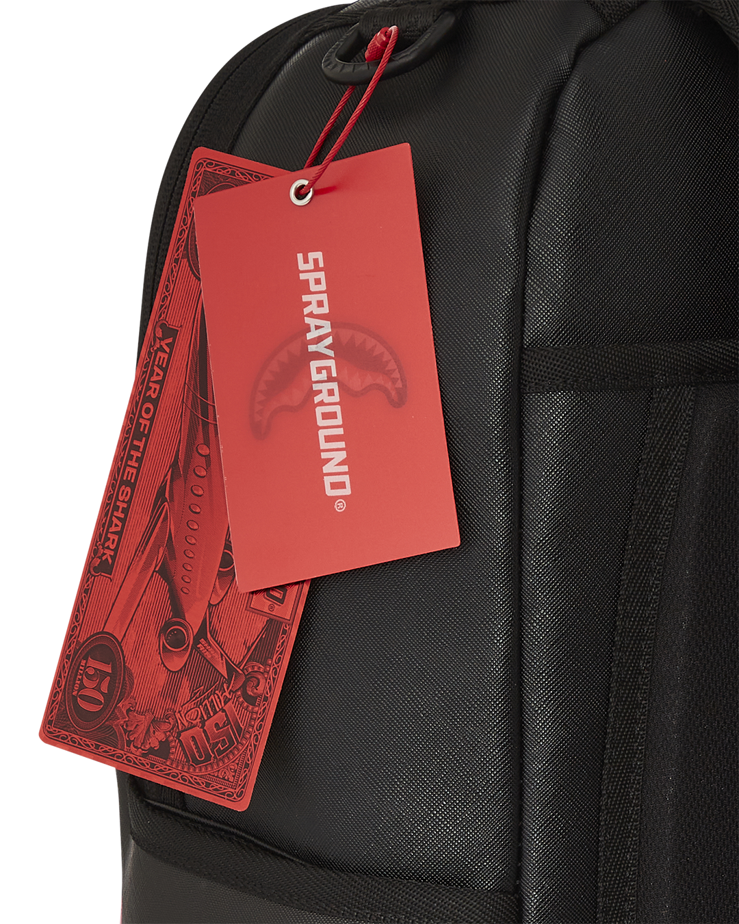 Backpack interior showing separate velour laptop compartment and mesh organizer pocket