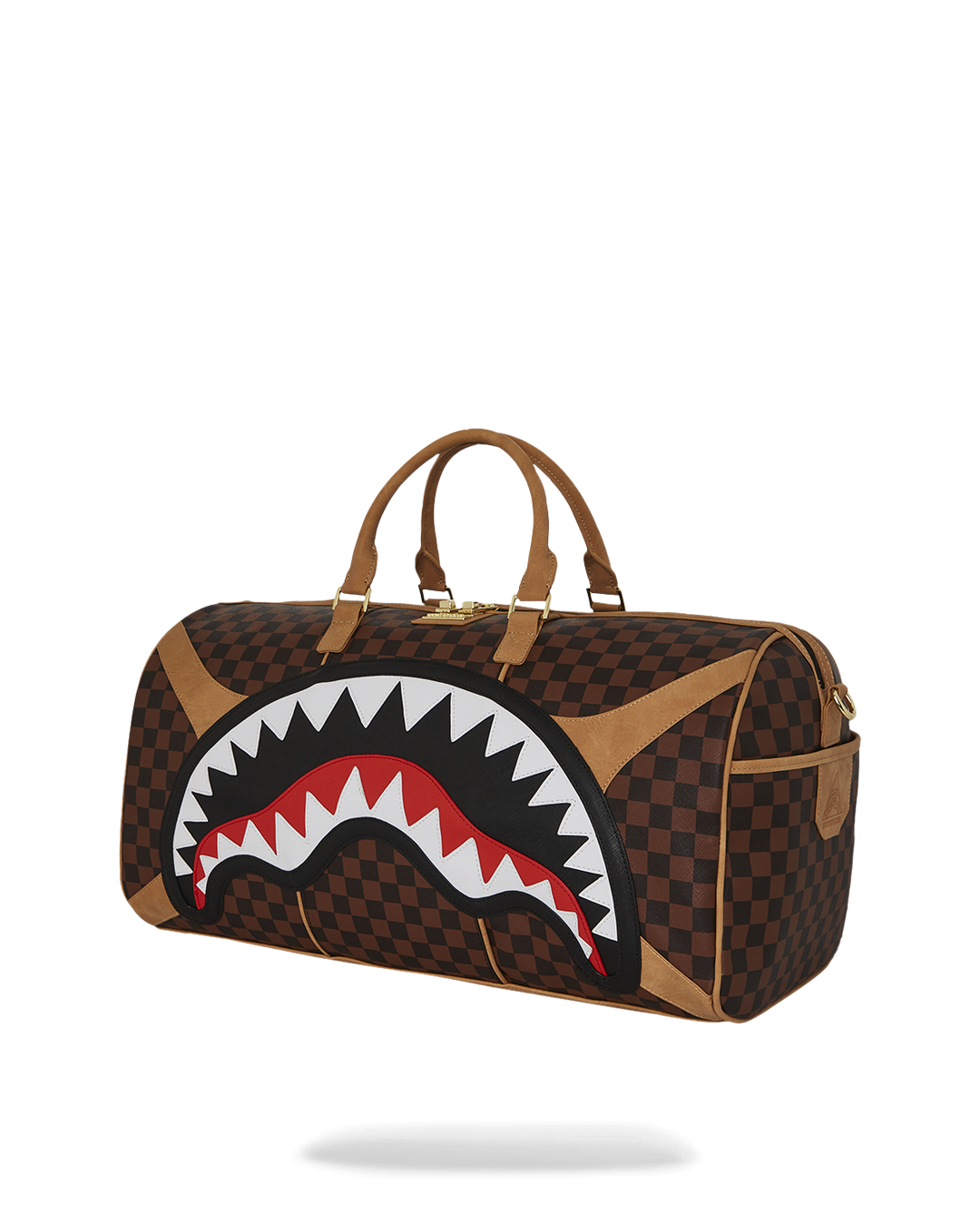 Back view of Hennyville duffle bag showing zippers and durable construction.