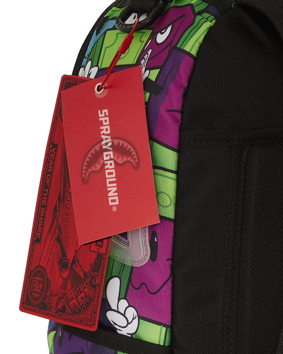 Side angle showing adjustable straps and ergonomic mesh back padding