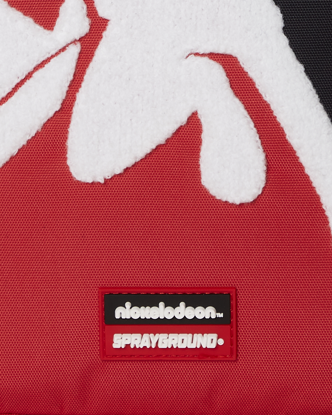 Clear Sprayground backpack interior view with velour laptop compartment