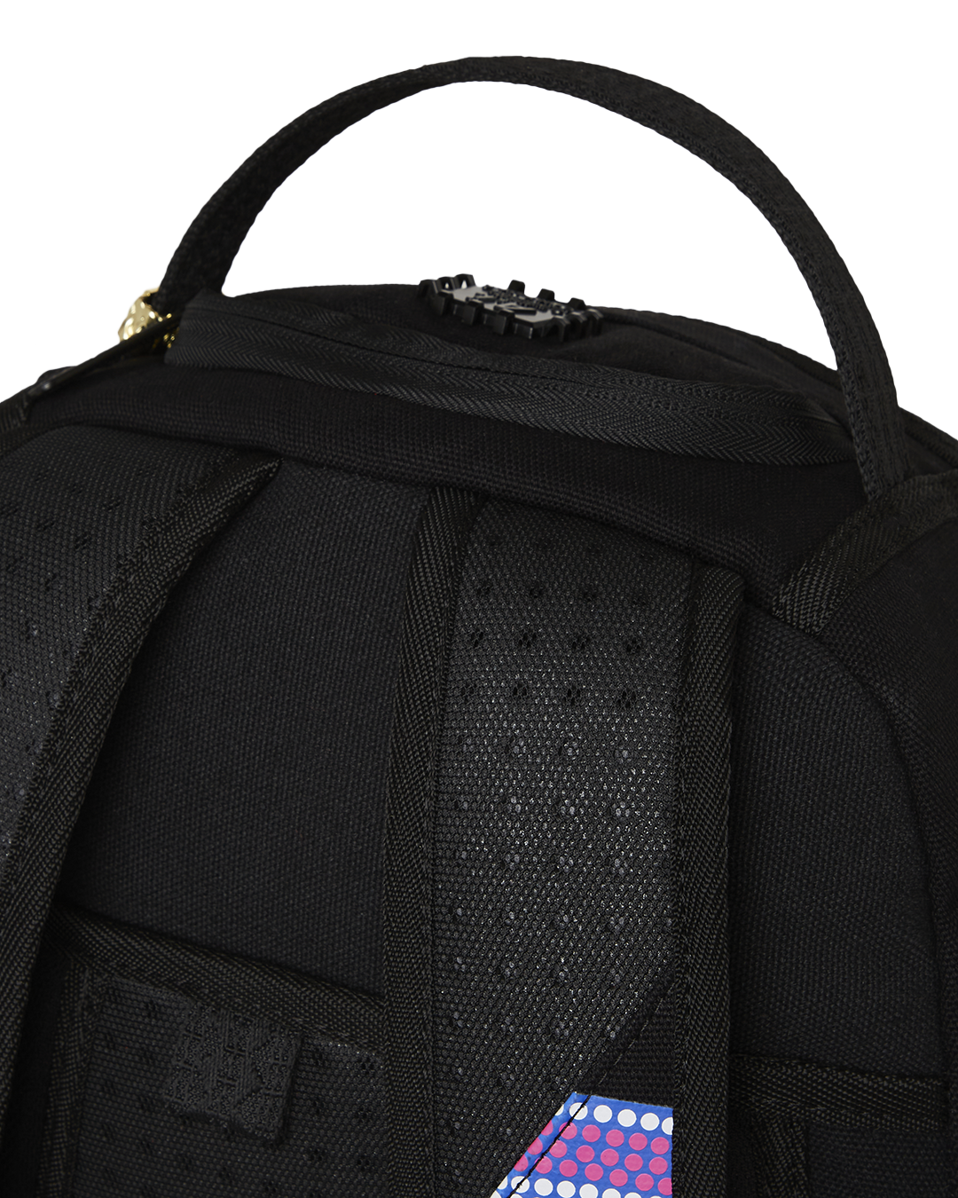 Front view of African Intelligence backpack with Sandflower collab patch