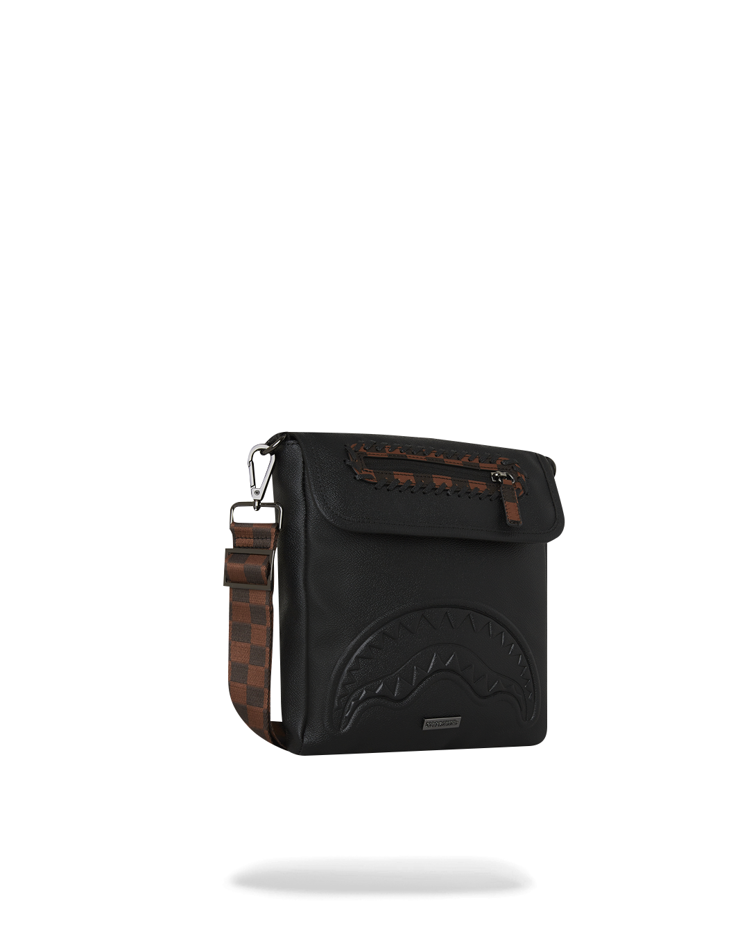 Adjustable strap of the Checkpoint Royale crossbody bag displayed against a backdrop.
