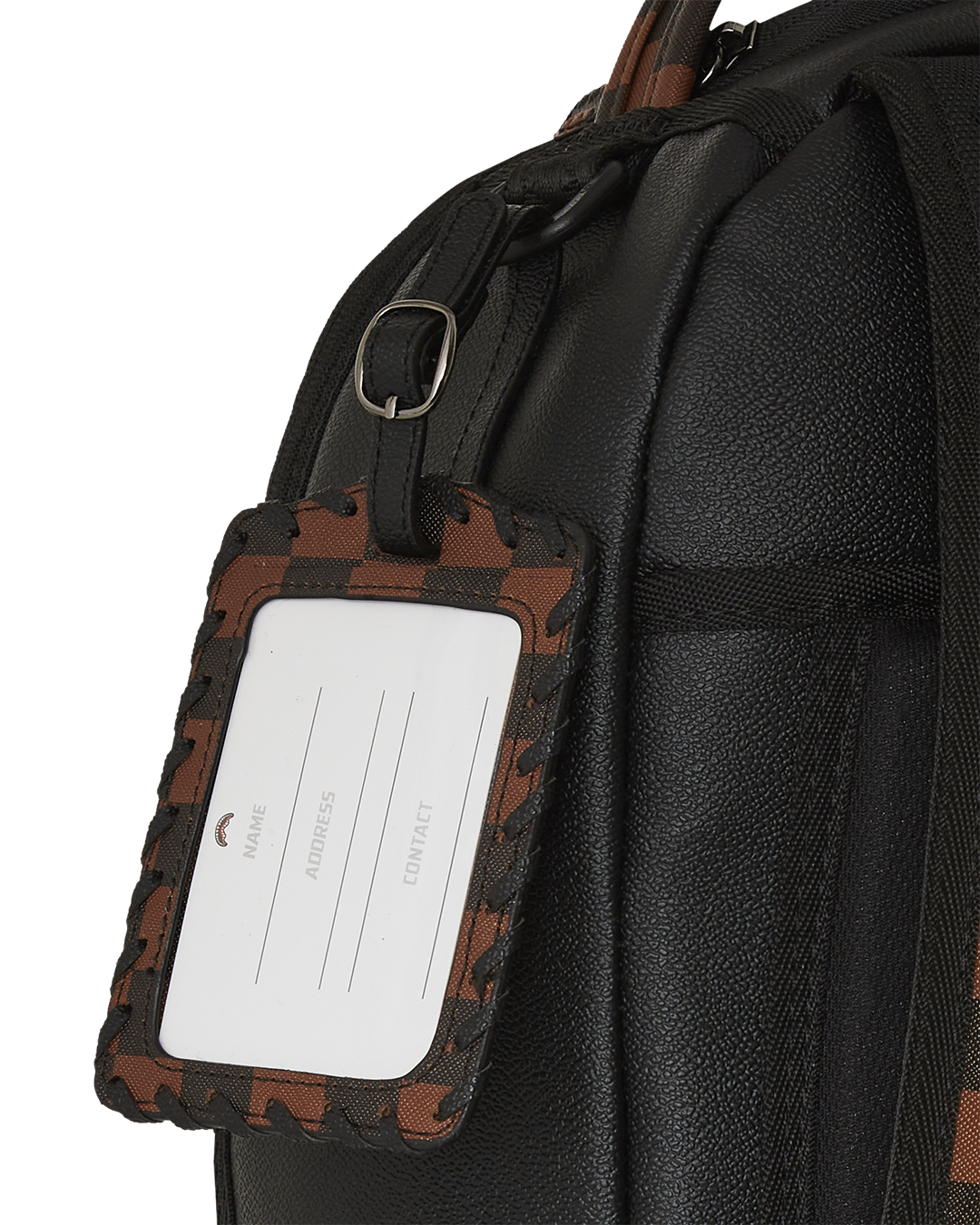 Side profile of the luxury travel backpack with adjustable straps